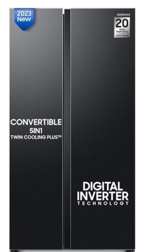 Samsung 653 L 3 Star Frost Free Convertible 5In1, Digital Inverter Wi-Fi Enabled Side by Side Refrigerator