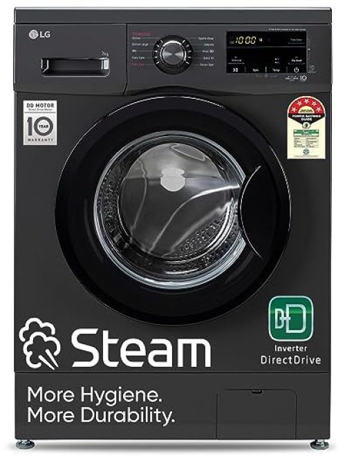 LG 7 Kg 5 Star Inverter Touch Panel Fully-Automatic Front Load Washing Machine with In-Built Heater