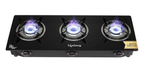 Lifelong LLGS803 Auto Ignition, High Efficiency 3 Burner Gas Stove