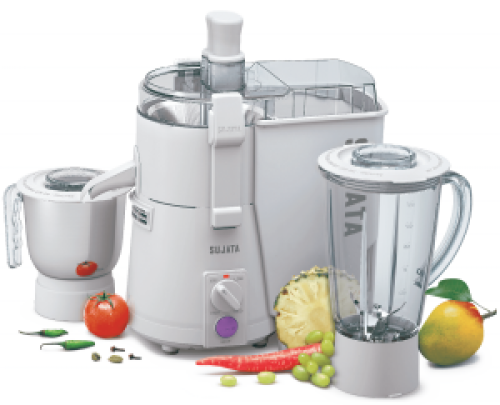 Sujata Powermatic Plus, Juicer Mixer Grinder with Chutney Jar, 900 Watts, 3 Jars