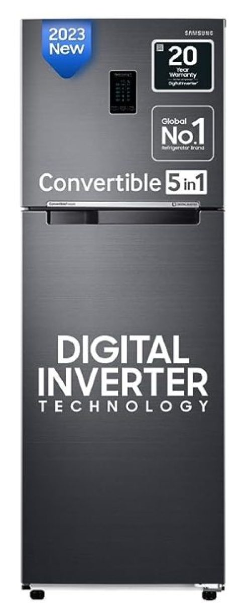 [No.3] Samsung 301L 3 Star Convertible 5In1 Digital Inverter with Display Frost-Free Double Door Refrigerator