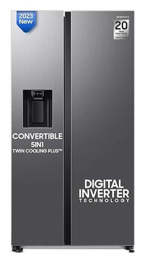 Samsung 633 L 3 Star Convertible 5-in-1 Digital Inverter Side By Side WiFi Embedded Refrigerator