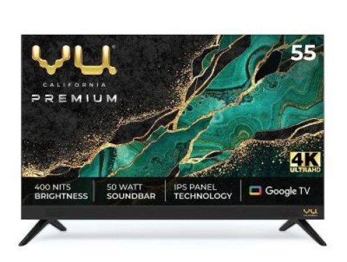 Vu 139 cm (55 inches) Premium Series 4K Ultra HD Smart LED Google TV